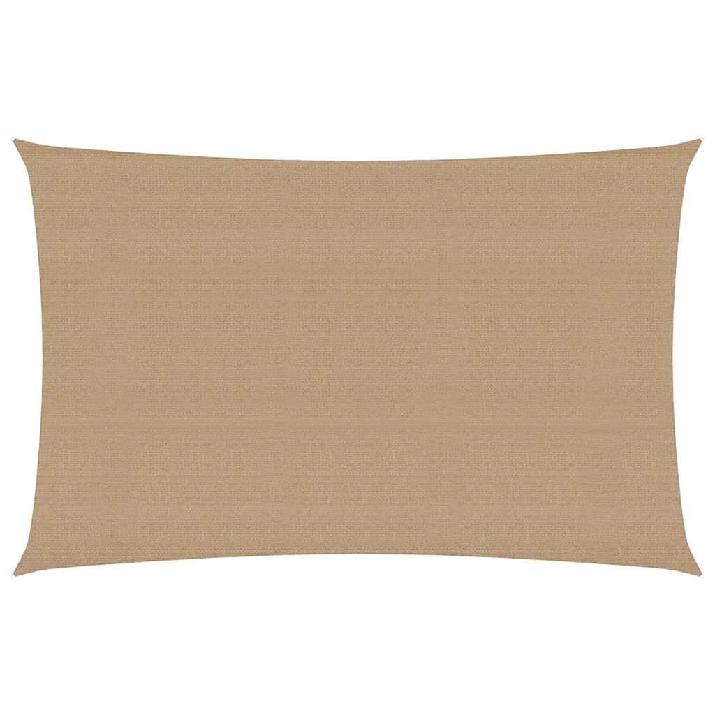Vidaxl zonnezeil 160 g m² 3x5 m hdpe taupe