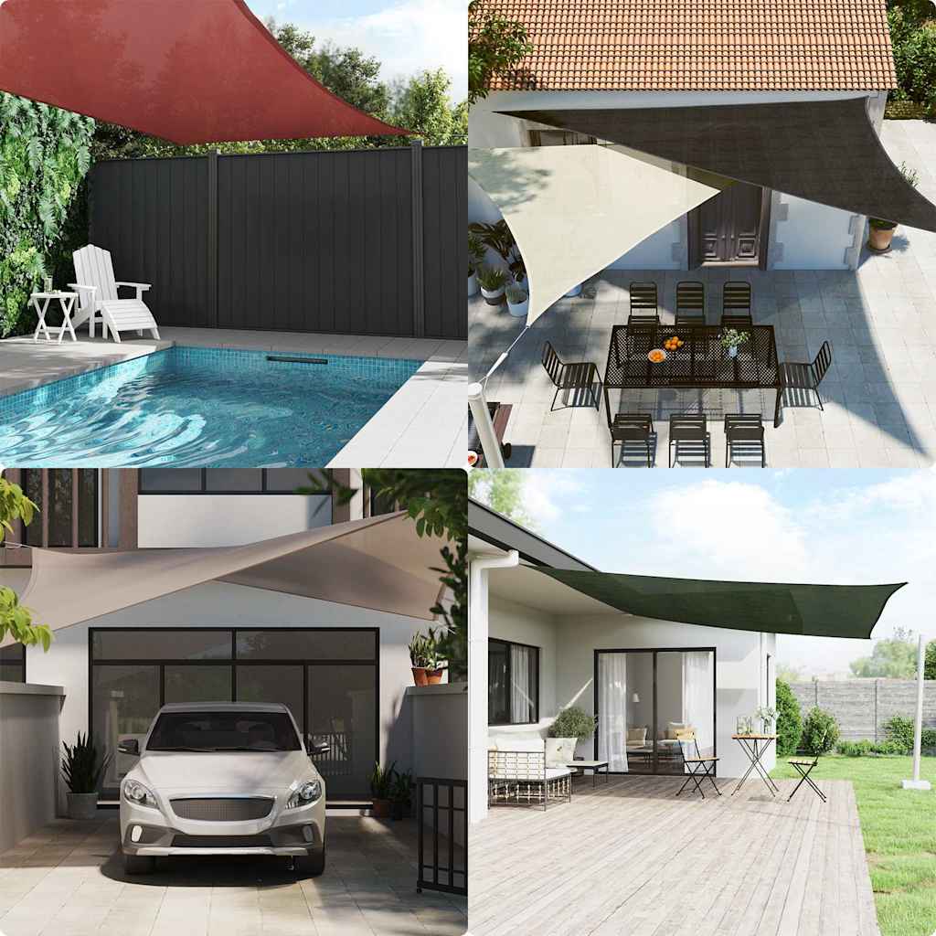 Vidaxl zonnezeil 160 g m² 3x5 m hdpe taupe
