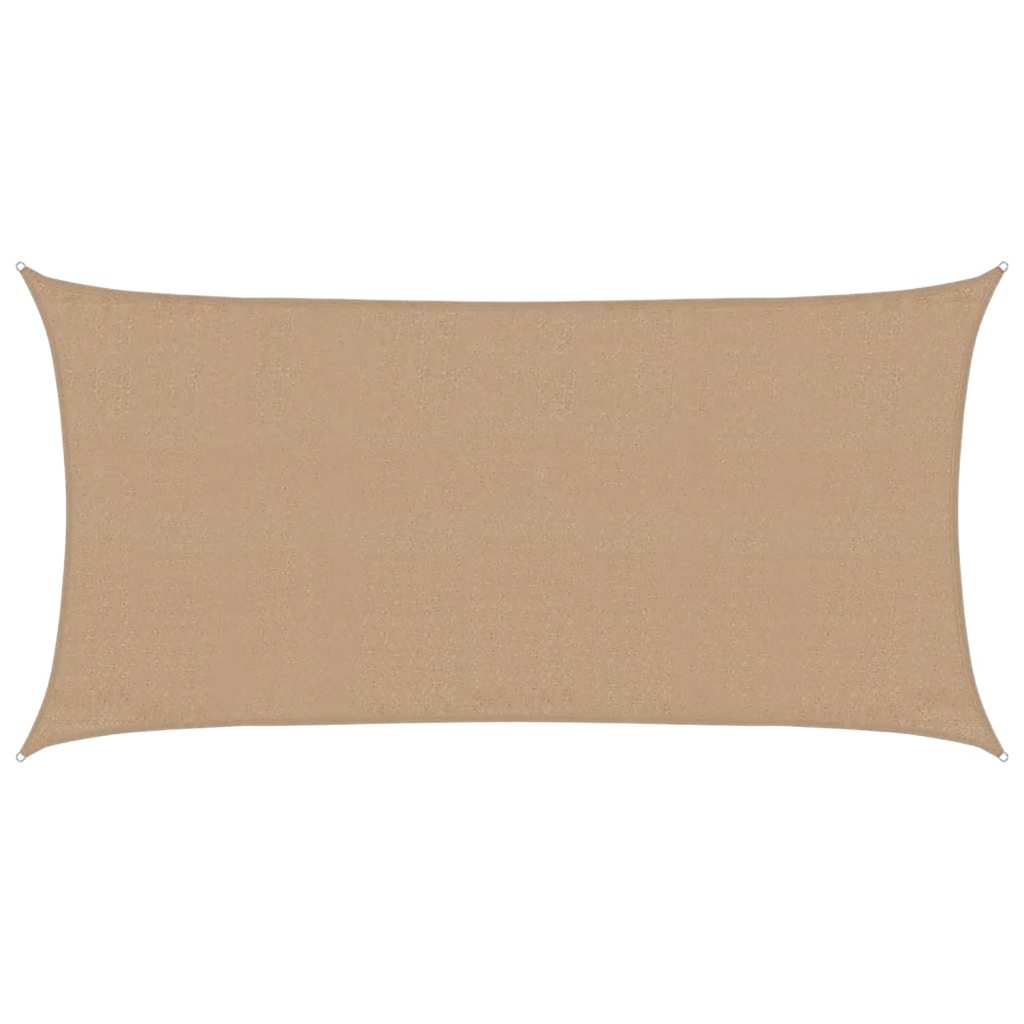 Vidaxl zonnezeil 160 g m² 3x6 m hdpe taupe