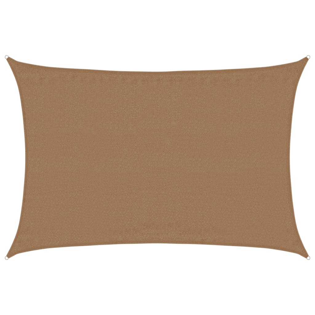 Vidaxl zonnezeil 160 g m² 3,5x4,5 m hdpe taupe