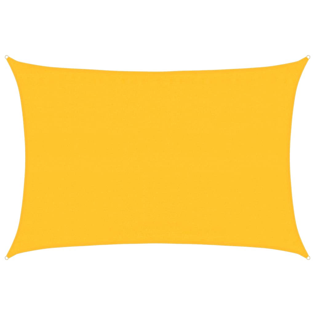 Vidaxl zonnezeil 160 g m² rechthoekig 3,5x4,5 m hdpe geel
