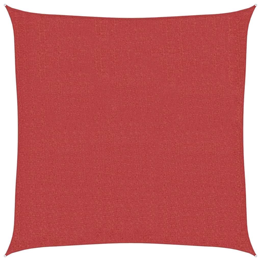 Vidaxl zonnezeil 160 g m² 2,5x2,5 m hdpe rood