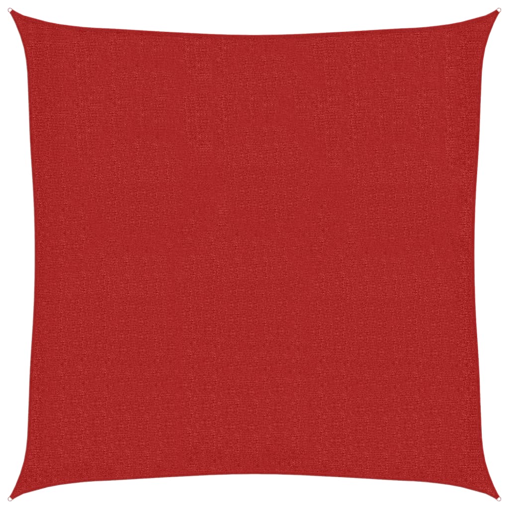 Vidaxl zonnezeil 160 g m² 3,6x3,6 m hdpe rood