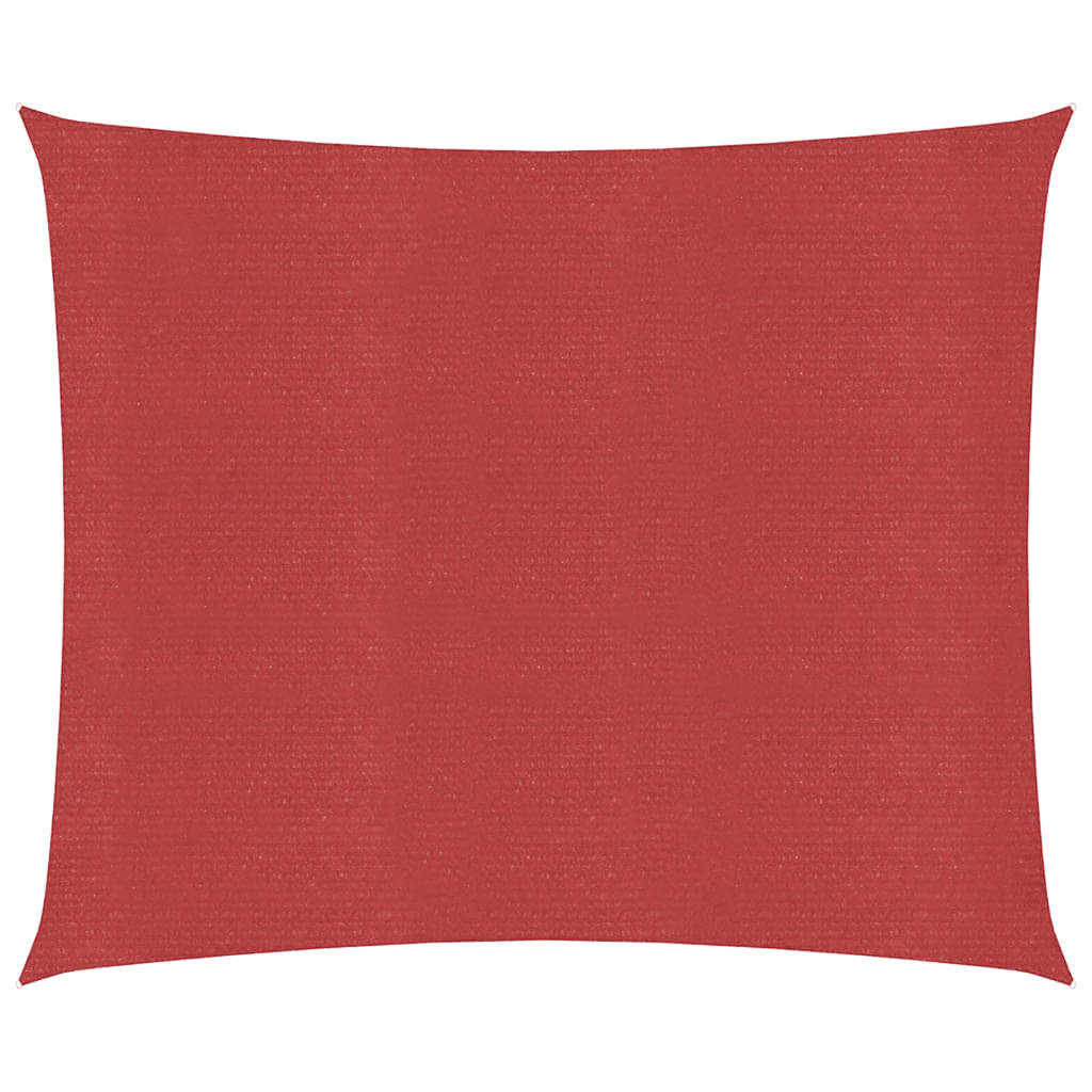 Vidaxl zonnezeil 160 g m² 5x5 m hdpe rood