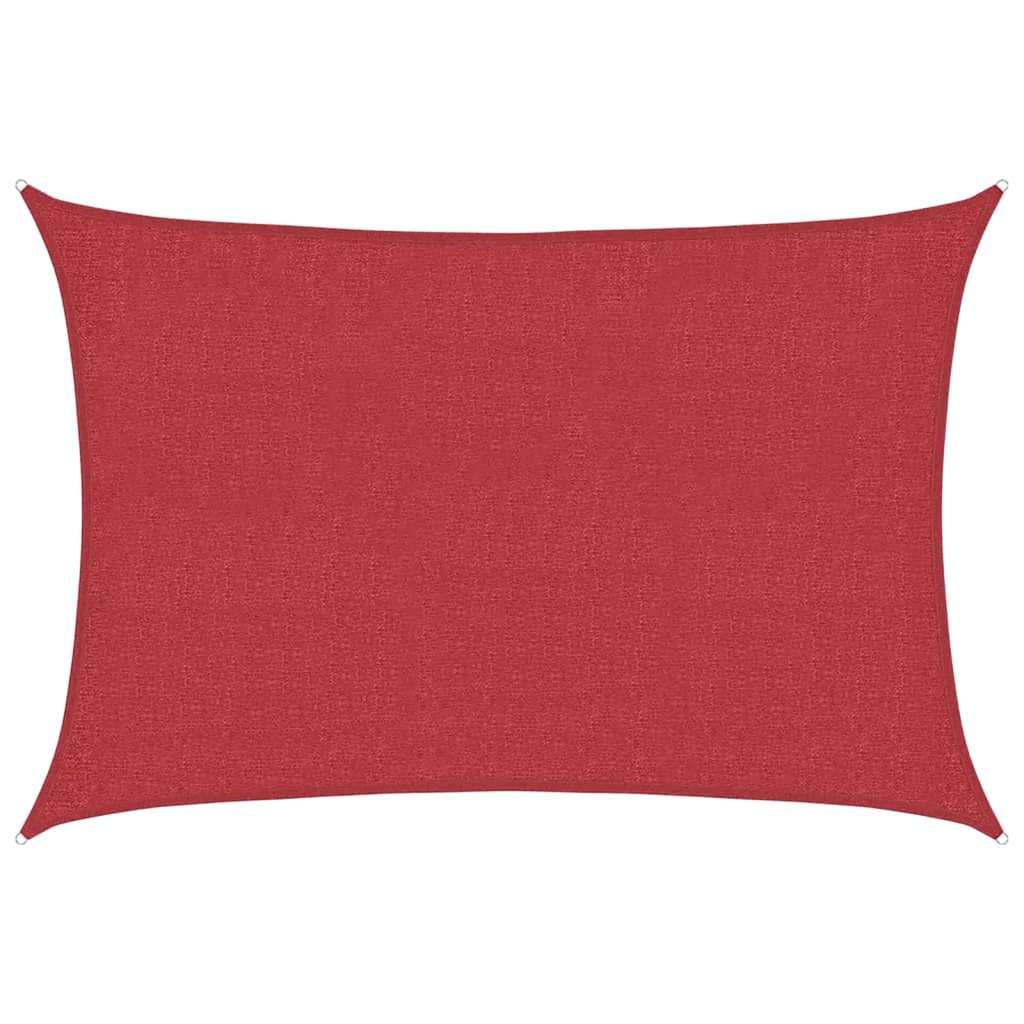 Vidaxl zonnezeil 160 g m² 2x2,5 m hdpe rood