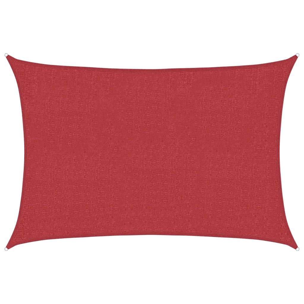 Vidaxl zonnezeil 160 g m² 2x3 m hdpe rood