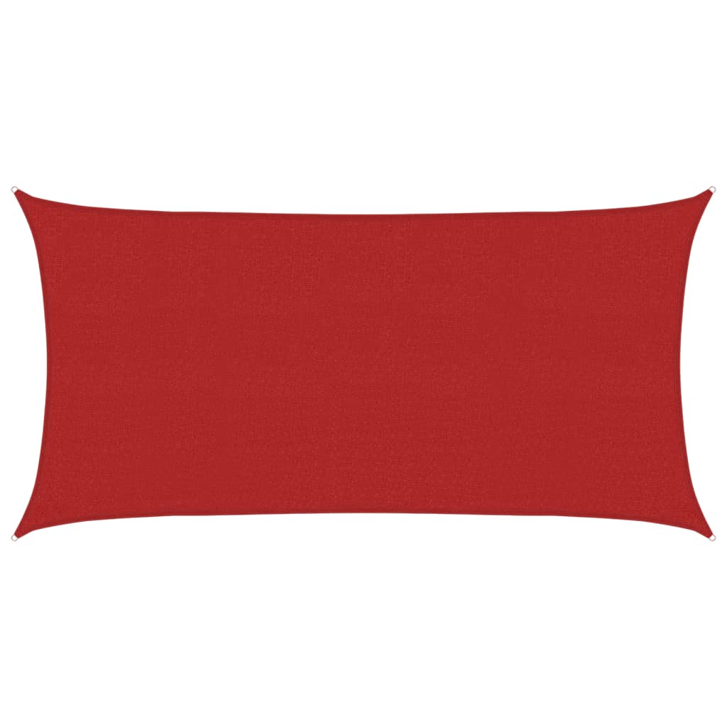 Vidaxl zonnezeil 160 g m² 2x4 m hdpe rood