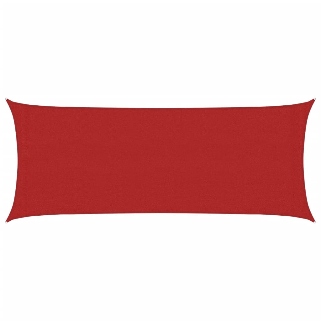 Vidaxl zonnezeil 160 g m² 2x5 m hdpe rood