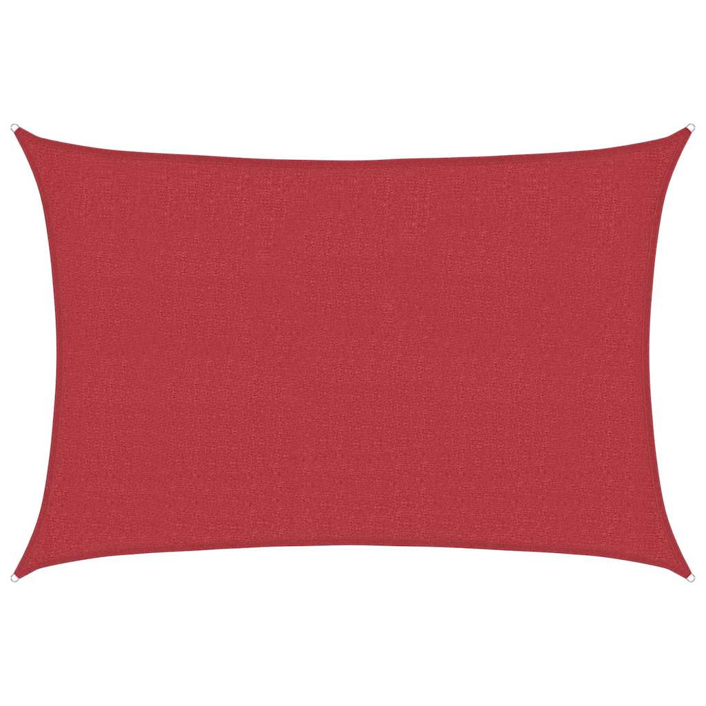 Vidaxl zonnezeil 160 g m² 2,5x4 m hdpe rood