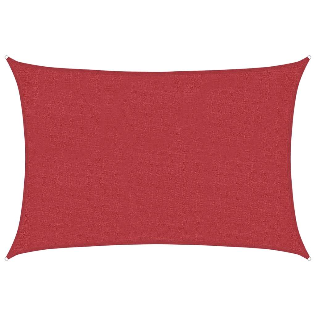 Vidaxl zonnezeil 160 g m² 3x4,5 m hdpe rood