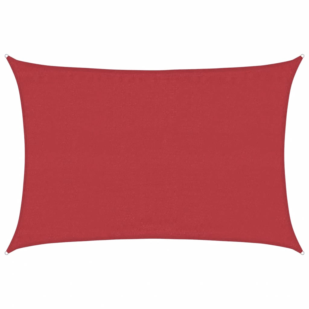 Vidaxl zonnezeil 160 g m² 3,5x5 m hdpe rood