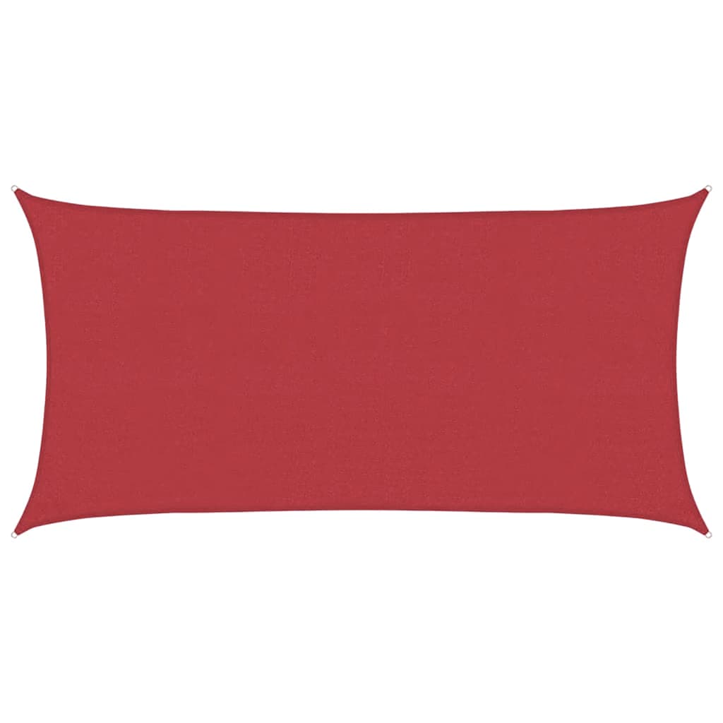 Vidaxl zonnezeil 160 g m² 4x7 m hdpe rood