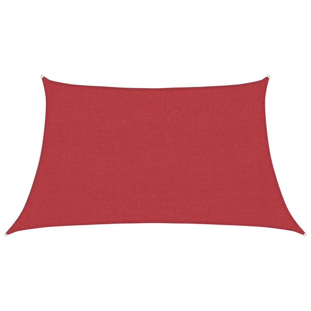 Vidaxl zonnezeil 160 g m² 3 4x2 m hdpe rood