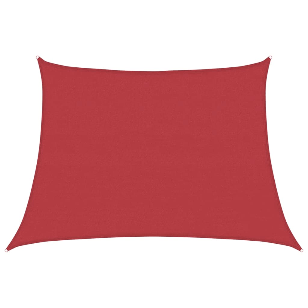 Vidaxl zonnezeil 160 g m² 4 5x3 m hdpe rood