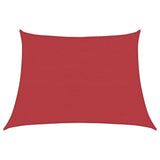 Vidaxl zonnezeil 160 g m² 4 5x3 m hdpe rood