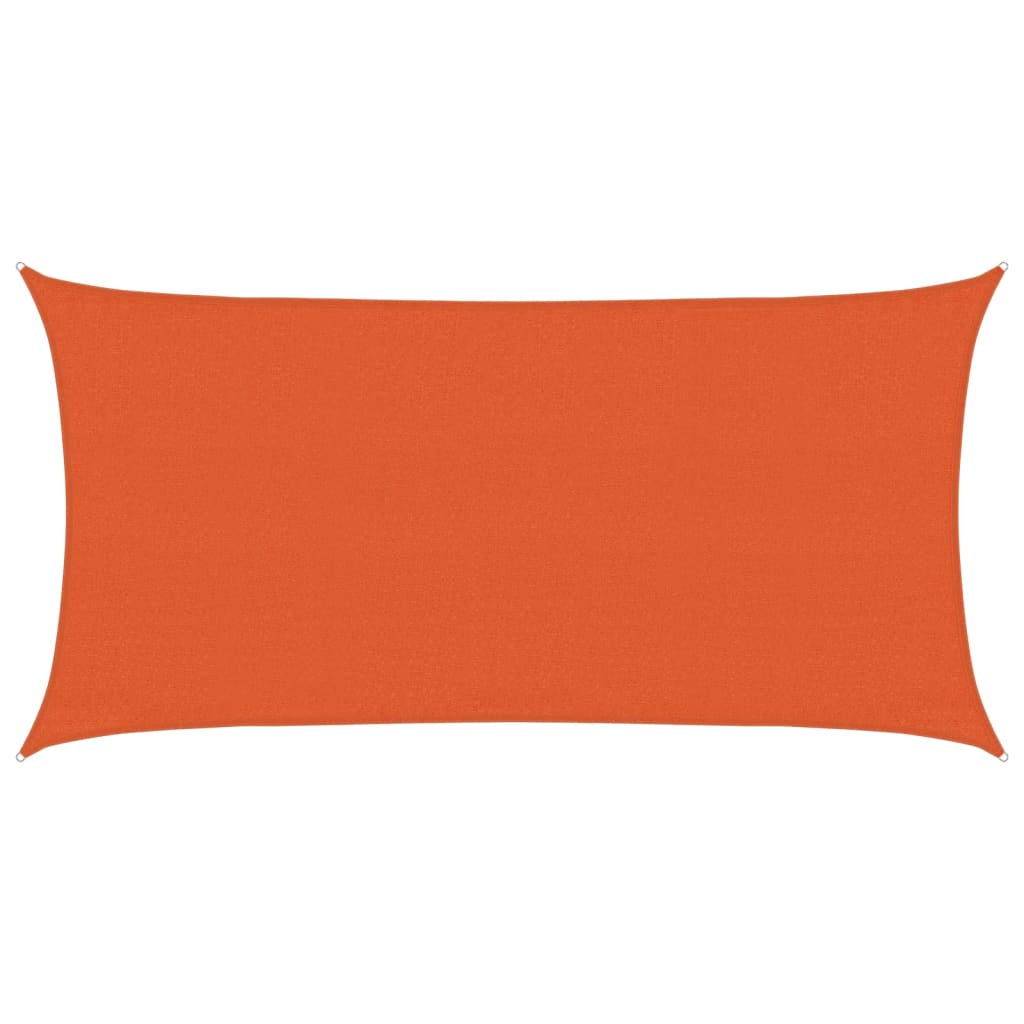 Vidaxl zonnezeil 160 g m² rechthoekig 3x6 m hdpe oranje
