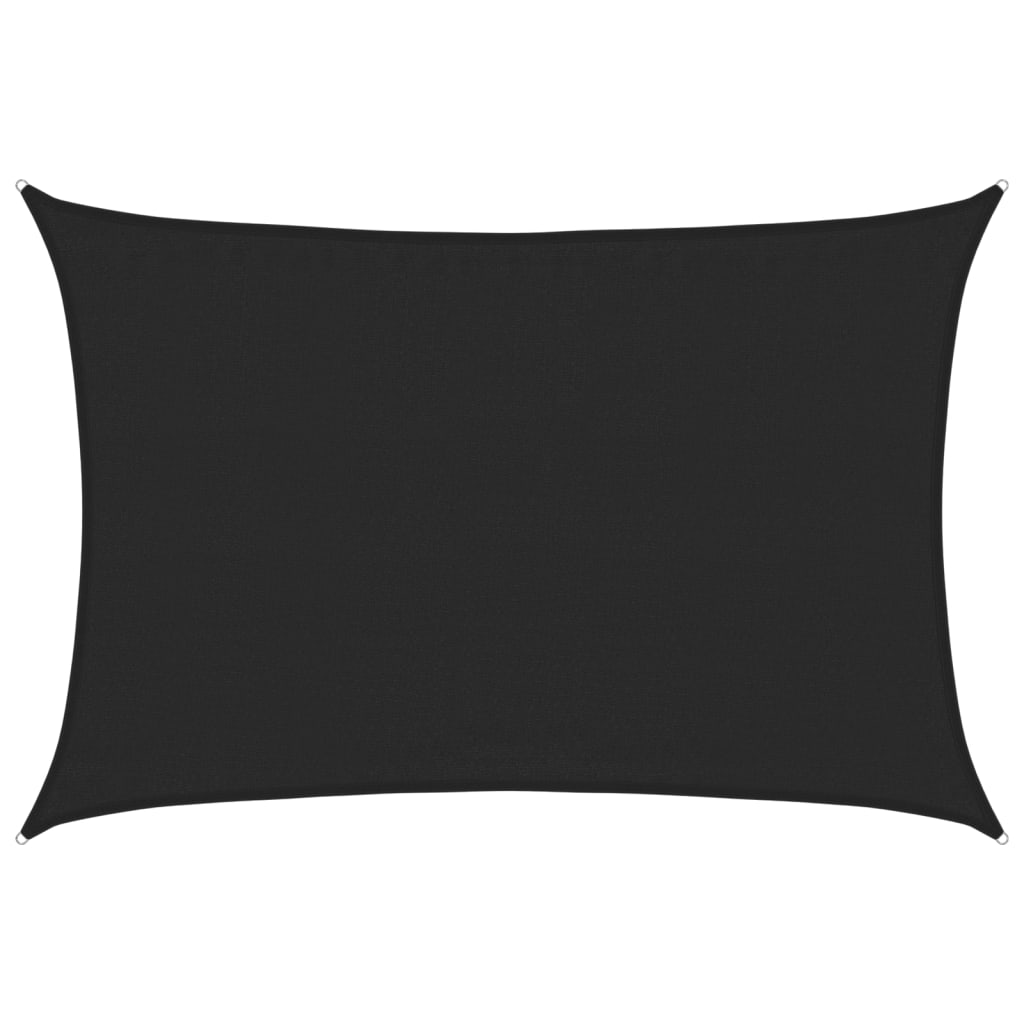 Vidaxl zonnezeil 160 g m² 3,5x4,5 m hdpe zwart