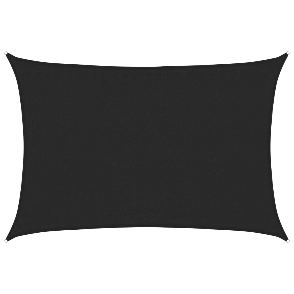 Vidaxl zonnezeil 160 g m² 3,5x5 m hdpe zwart