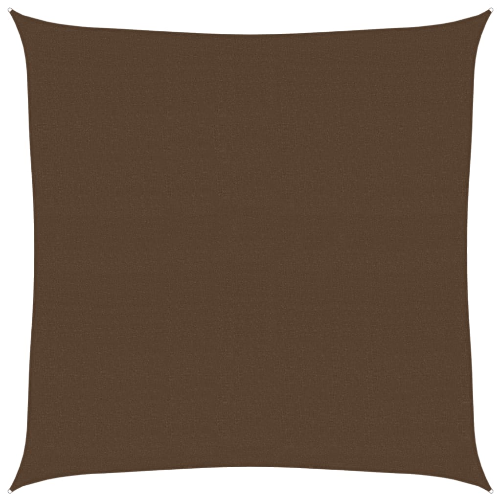 Vidaxl zonnezeil 160 g m² 5x5 m hdpe bruin