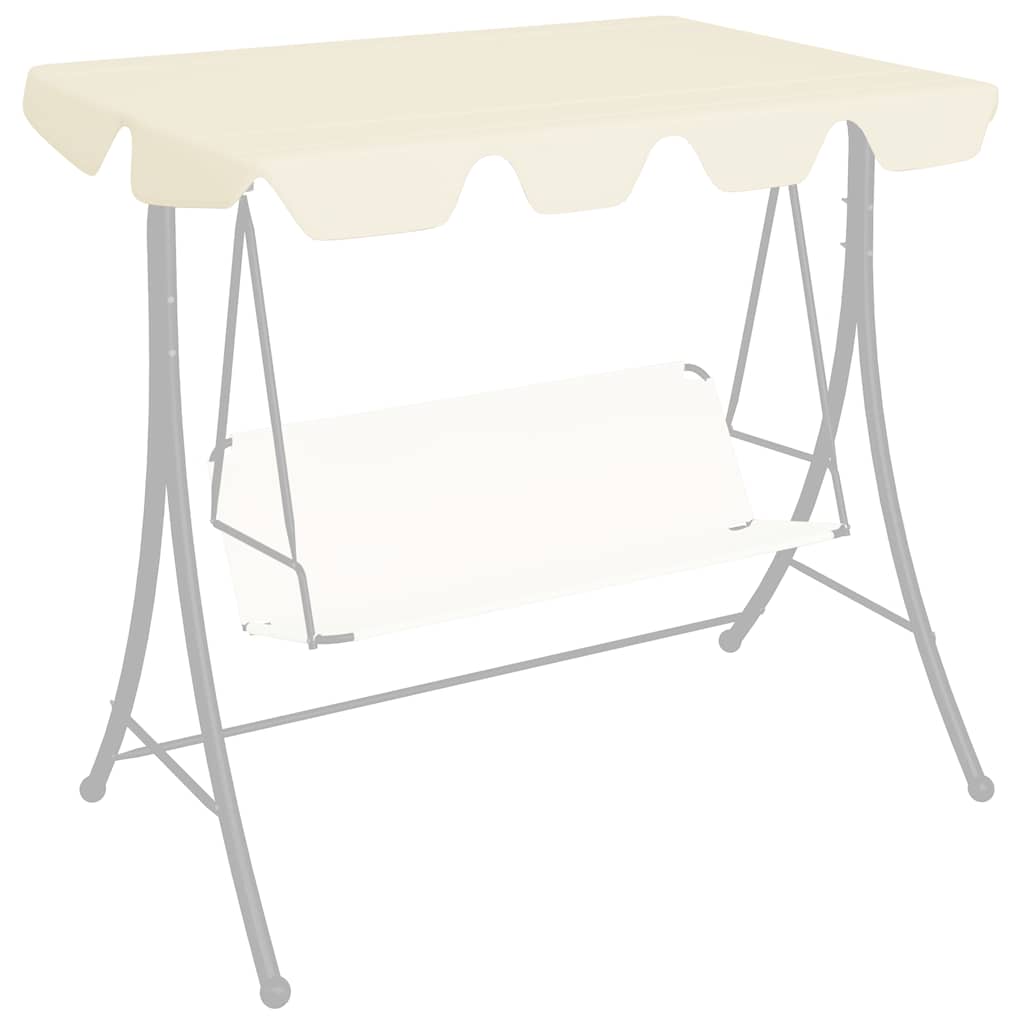 Vidaxl vervangingsluifel voor schommelbank 188 168x145 110 cm crème