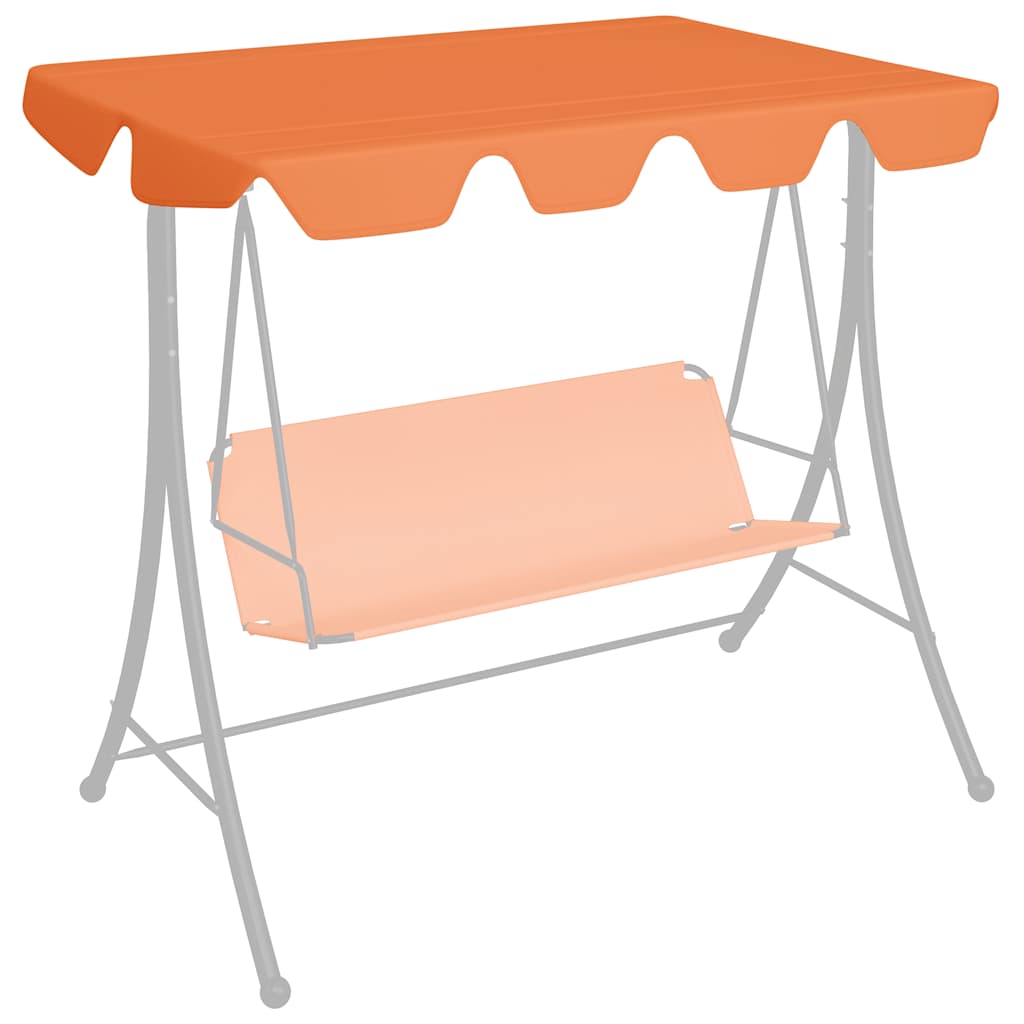 Vidaxl vervangingsluifel voor schommelbank 188 168x145 110 cm oranje