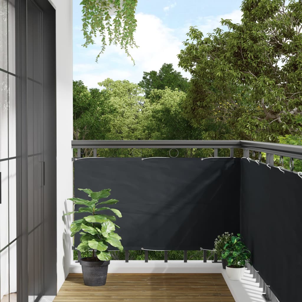 Vidaxl balkonscherm 75x500 cm oxford stof antraciet
