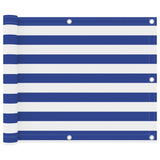 Vidaxl balkonscherm 75x600 cm oxford stof wit en blauw