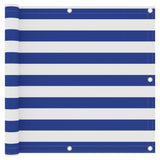 Vidaxl balkonscherm 90x600 cm oxford stof wit en blauw