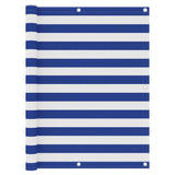 Vidaxl balkonscherm 120x500 cm oxford stof wit en blauw