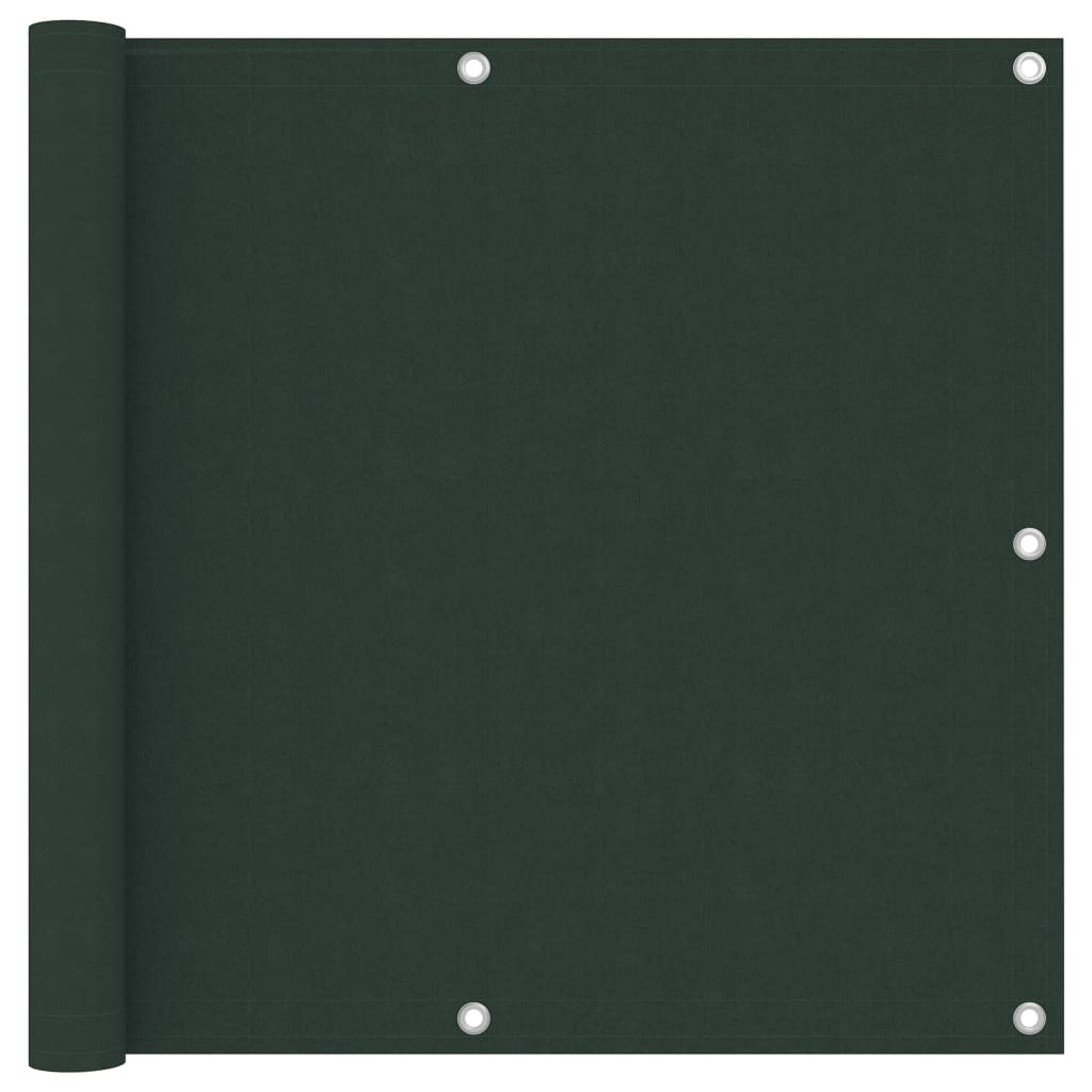 Vidaxl balkonscherm 90x500 cm oxford stof donkergroen
