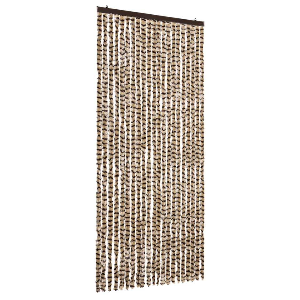 Vidaxl vliegengordijn 90x220 cm chenille beige en bruin