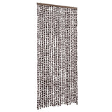 Vidaxl vliegengordijn 90x220 cm chenille bruin en wit
