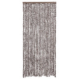 Vidaxl vliegengordijn 90x220 cm chenille bruin en wit