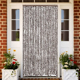 Vidaxl vliegengordijn 90x220 cm chenille bruin en wit