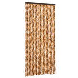 Vidaxl vliegengordijn 90x220 cm chenille oker en wit