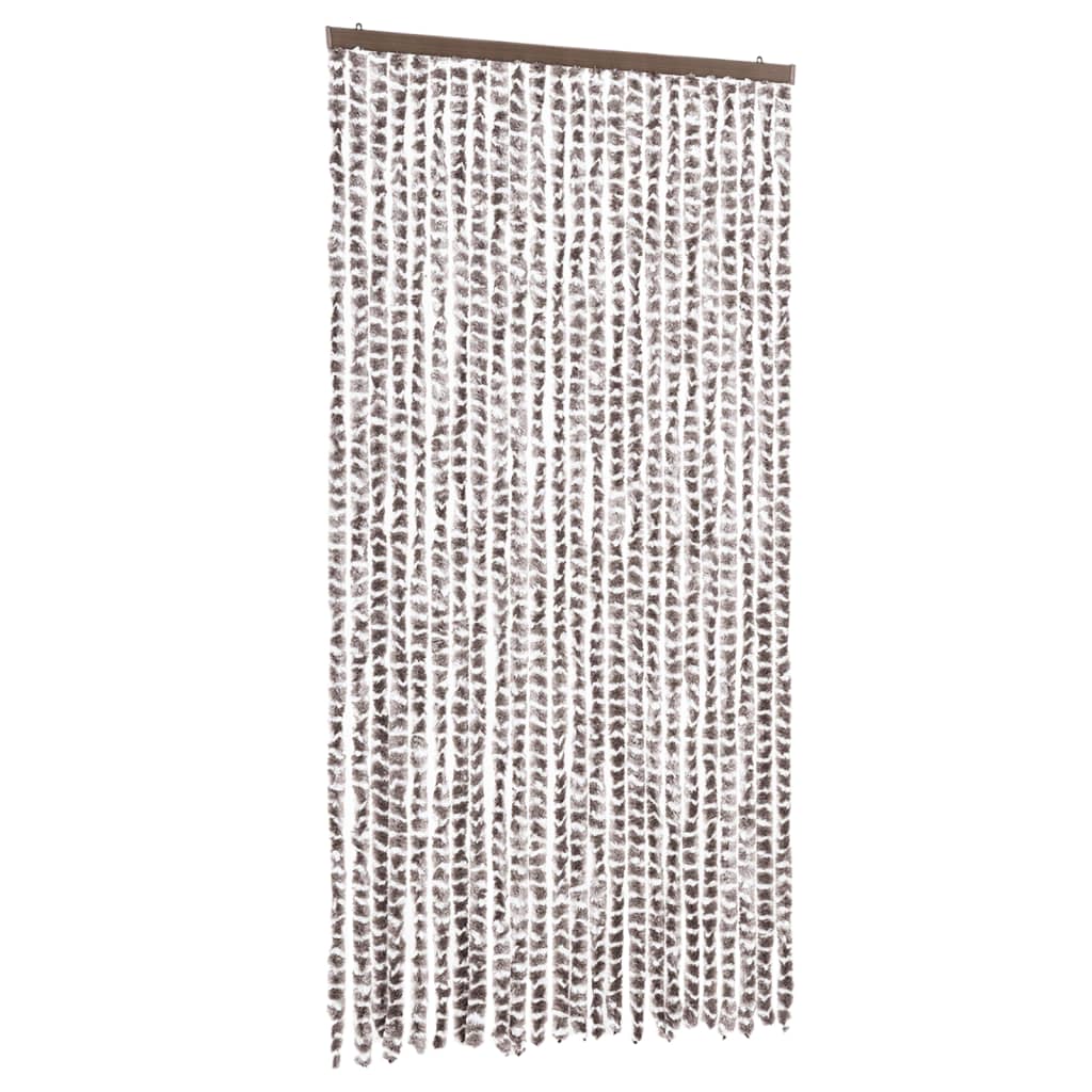 Vidaxl vliegengordijn 100x220 cm chenille taupe en wit