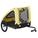 Vidaxl hondenfiets geeltrailer en zwart