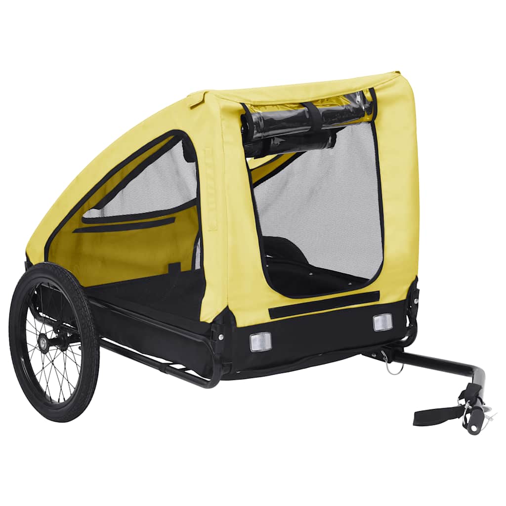 Vidaxl hondenfiets geeltrailer en zwart