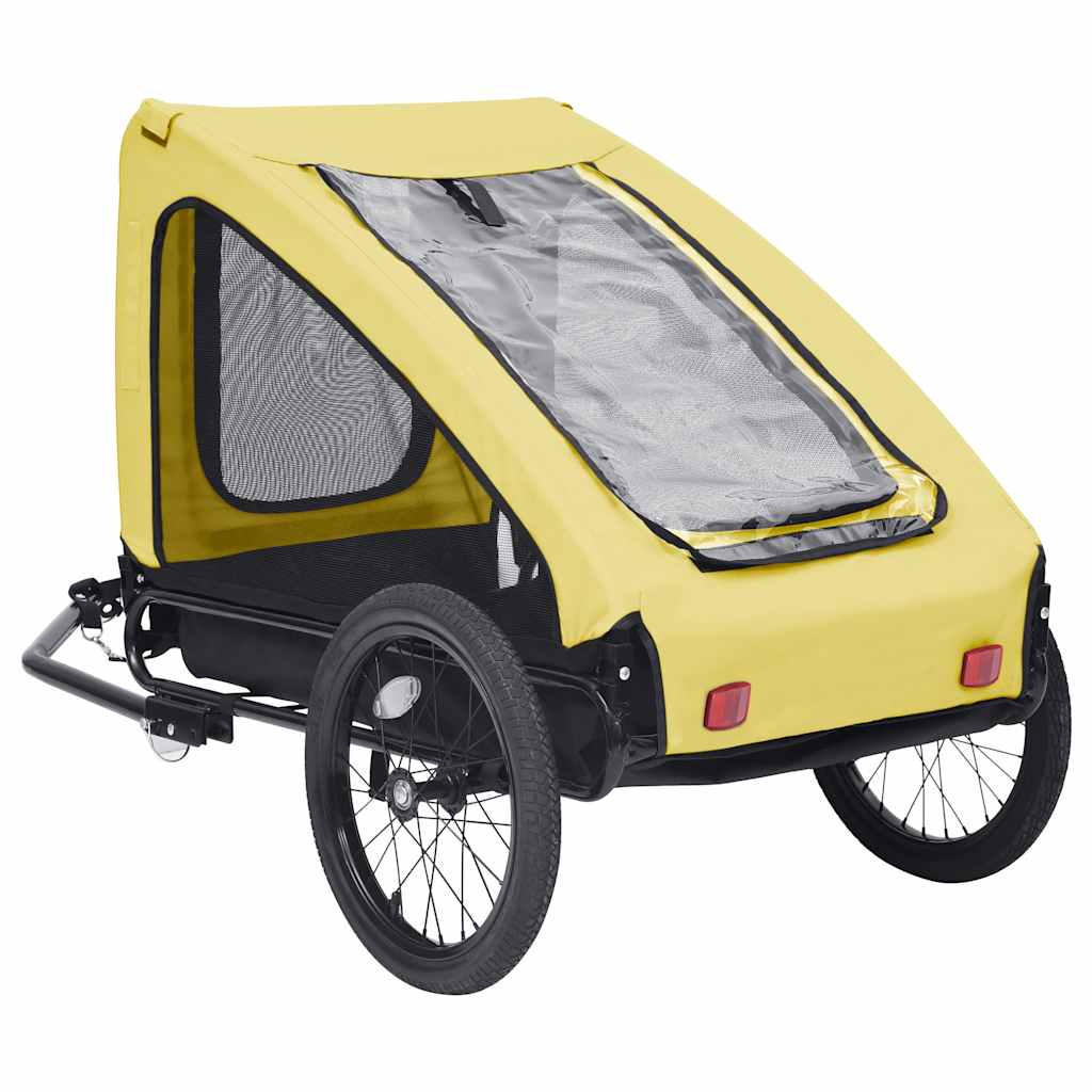 Vidaxl hondenfiets geeltrailer en zwart
