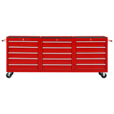 VidaXL Gereedschapswagen met 15 laden staal rood