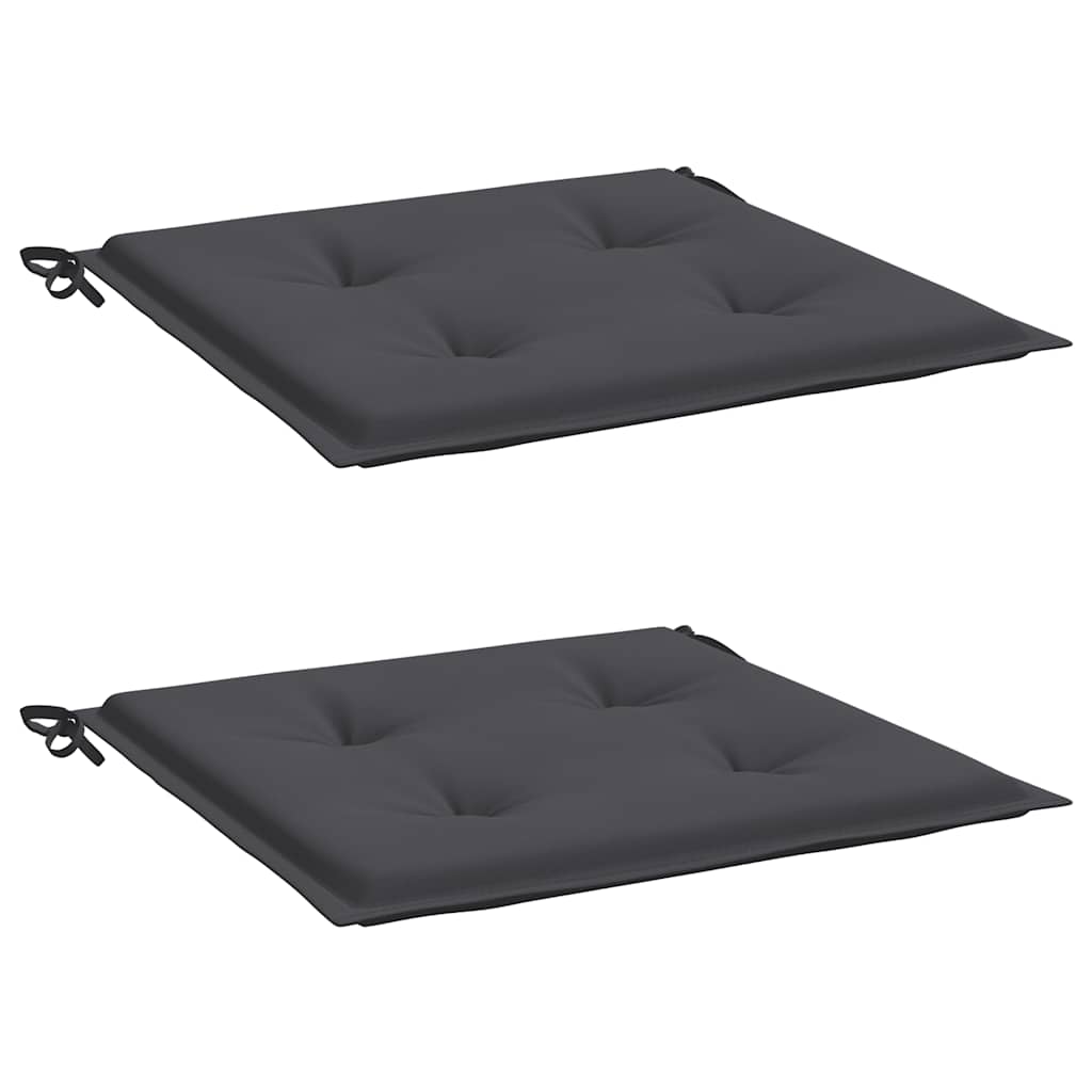 Vidaxl tuinstoelkussens 2 st 40x40x4 cm oxford stof antracietkleurig