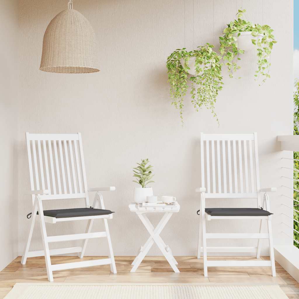 Vidaxl tuinstoelkussens 2 st 40x40x4 cm oxford stof antracietkleurig