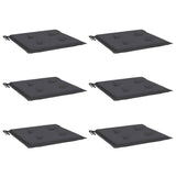 Vidaxl tuinstoelkussens 6 st 40x40x4 cm oxford stof antracietkleurig