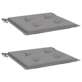 Vidaxl tuinstoelkussens 2 st 40x40x4 cm oxford stof grijs