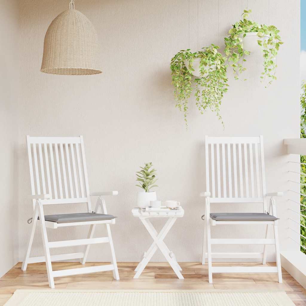 Vidaxl tuinstoelkussens 2 st 40x40x4 cm oxford stof grijs