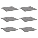 Vidaxl tuinstoelkussens 6 st 40x40x4 cm oxford stof grijs