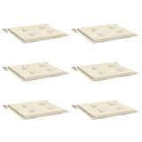 Vidaxl tuinstoelkussens 6 st 40x40x4 cm oxford stof crèmekleurig