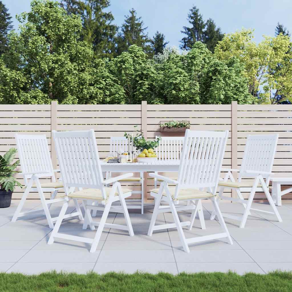 Vidaxl tuinstoelkussens 6 st 40x40x4 cm oxford stof crèmekleurig