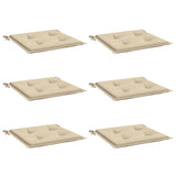 Vidaxl tuinstoelkussens 6 st 40x40x4 cm oxford stof beige