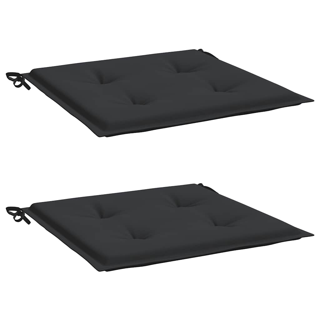 Vidaxl tuinstoelkussens 2 st 40x40x4 cm oxford stof zwart